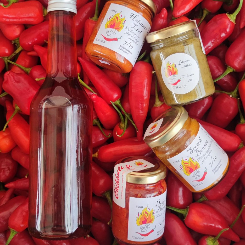 Chilejä, chiljiöljyä ja chilihillokkeita